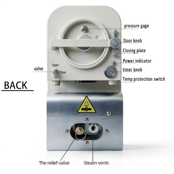 Luxelinc Autoclave Sterilizer 14L Dental Lab Steam Machine-6