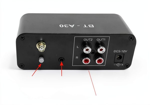 GOWENIC Audio Preamplifier 20dB Gain Bluetooth 50m-3