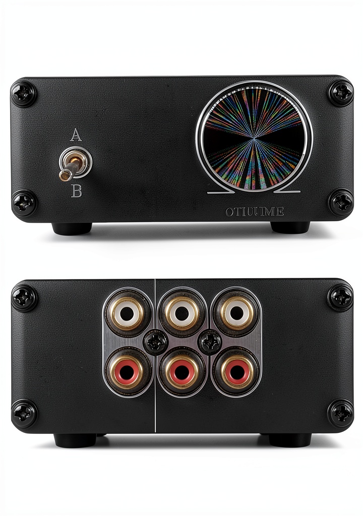 Installing TENEALAY FV2 Stereo RCA Audio Switch Box on a wooden desk