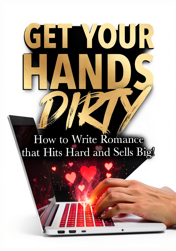 Writer reviewing the Romance Writing Guide on a tablet
