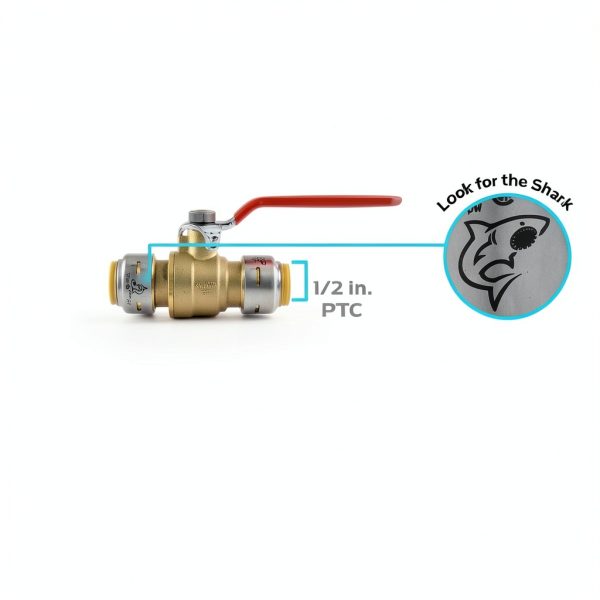 SharkBite Max 1/2 x 1/2 in PTC Ball Valve Brass Shut-Off UR22222-1