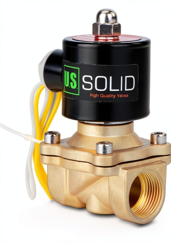 U.S. Solid 3/4" Brass Electric Solenoid Valve 110V AC NC for Water Air-0