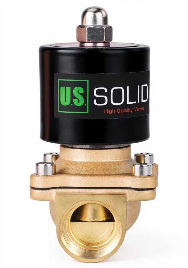 U.S. Solid 3/4" Brass Electric Solenoid Valve 110V AC NC for Water Air-1