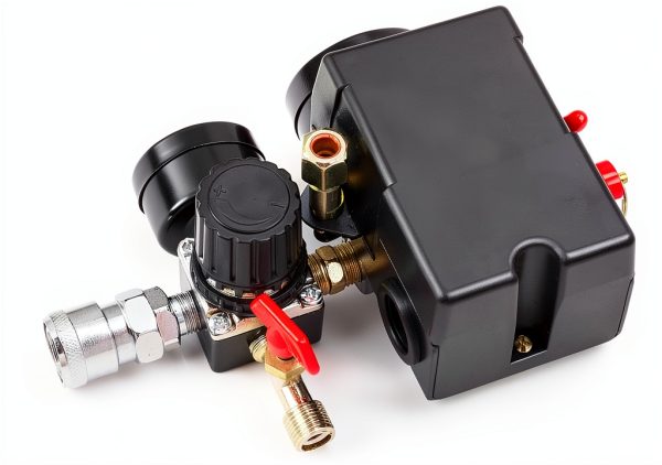 Air Compressor Pressure Switch QWORK WD3785 90-120 PSI Regulator ABS-3