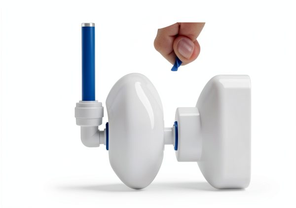 Inline Shut Off Ball Valve 3/8 inch PureSec Quick Connect Pack of 5-2