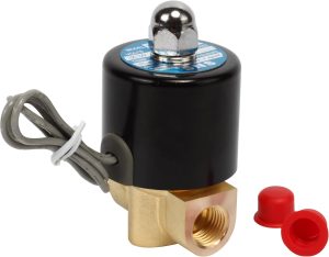 SNS 1/4"NPT DC12V Brass Electric Solenoid Valve Normally Closed Water, Air, Diesel 2W025-N08/DC12V-0