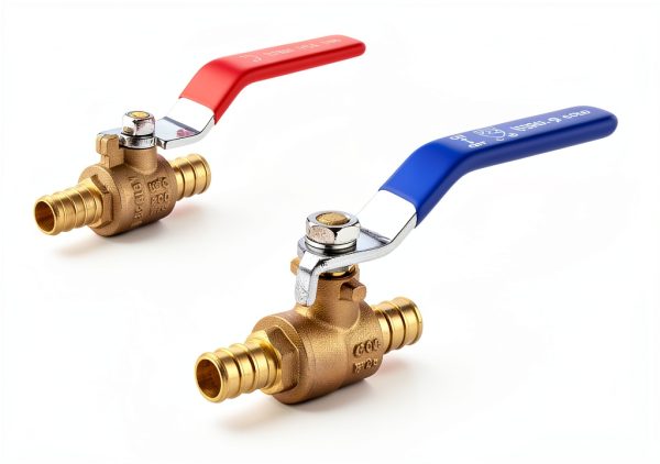 EFIELD 1/2 Inch Pex Crimp Durable Brass Full Port Shut-off Ball Valve-1