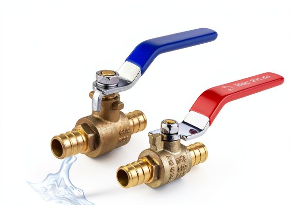EFIELD 1/2 Inch Pex Crimp Durable Brass Full Port Shut-off Ball Valve-4