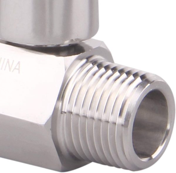 DERNORD 3/8 inch Stainless Mini Ball Valve NPT Female x Male Thread SUS316-1