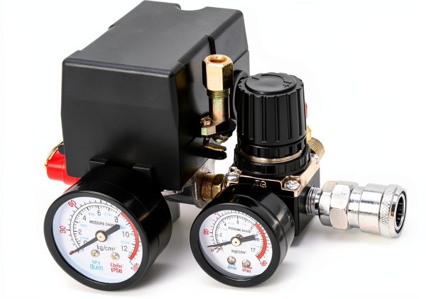Air Compressor Pressure Switch QWORK WD3785 90-120 PSI Regulator ABS-0