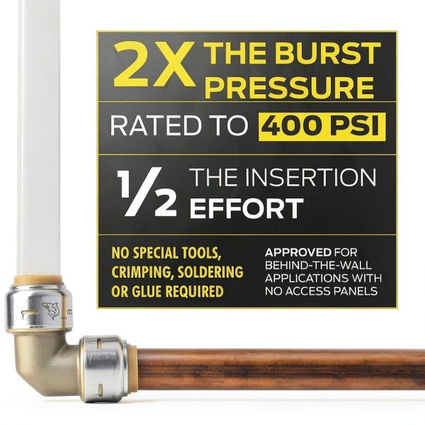 SharkBite Max 1/2 x 1/2 in PTC Ball Valve Brass Shut-Off UR22222-2