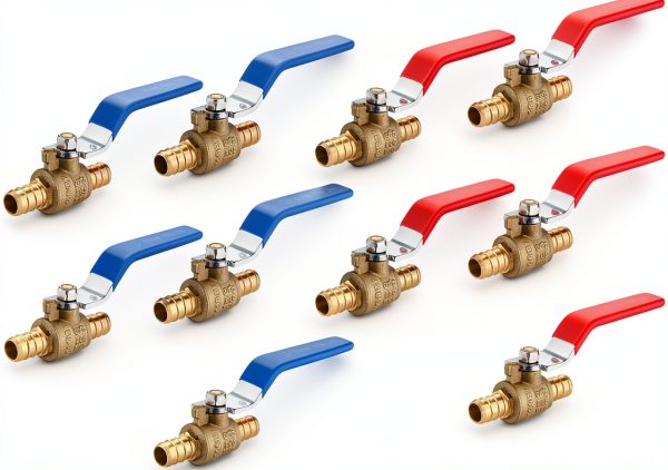 EFIELD 1/2 Inch Pex Crimp Durable Brass Full Port Shut-off Ball Valve-0