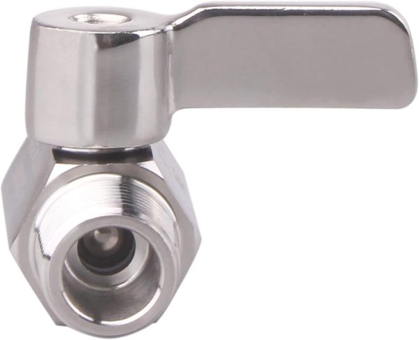 DERNORD 3/8 inch Stainless Mini Ball Valve NPT Female x Male Thread SUS316-5