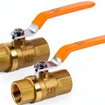 3/4 Inch Brass Ball Valve NPT Threaded YADIAN Full Port Pack of 2-0